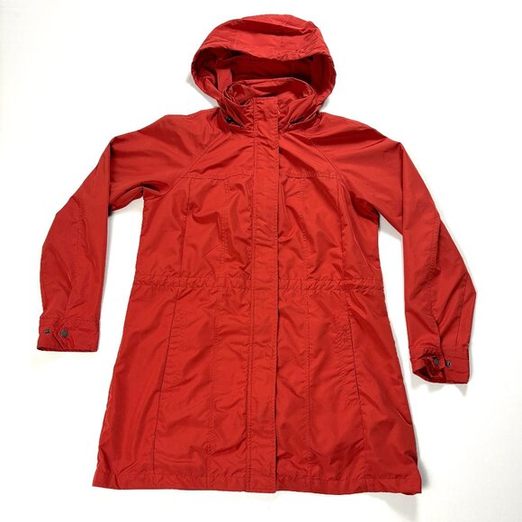 Orvis Jackets & Blazers - Orvis Womens Pack And Go Sedona Rain Jacket Reddish Orange Sz M Coat Long Lined